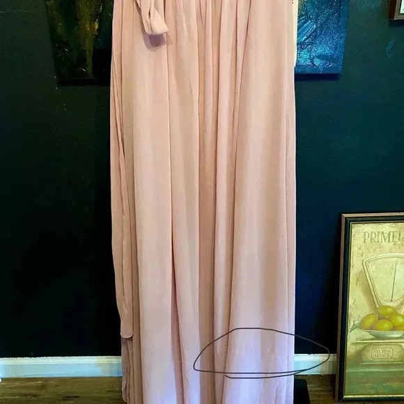 Revelry New Harper Chiffon Wrap Maxi Dress Pink Bridesmaid Wedding Plus Size - Picture 11 of 17